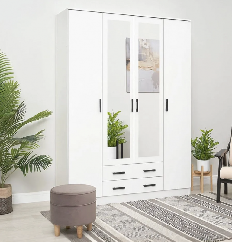 Шкаф Квадро белый гладкий