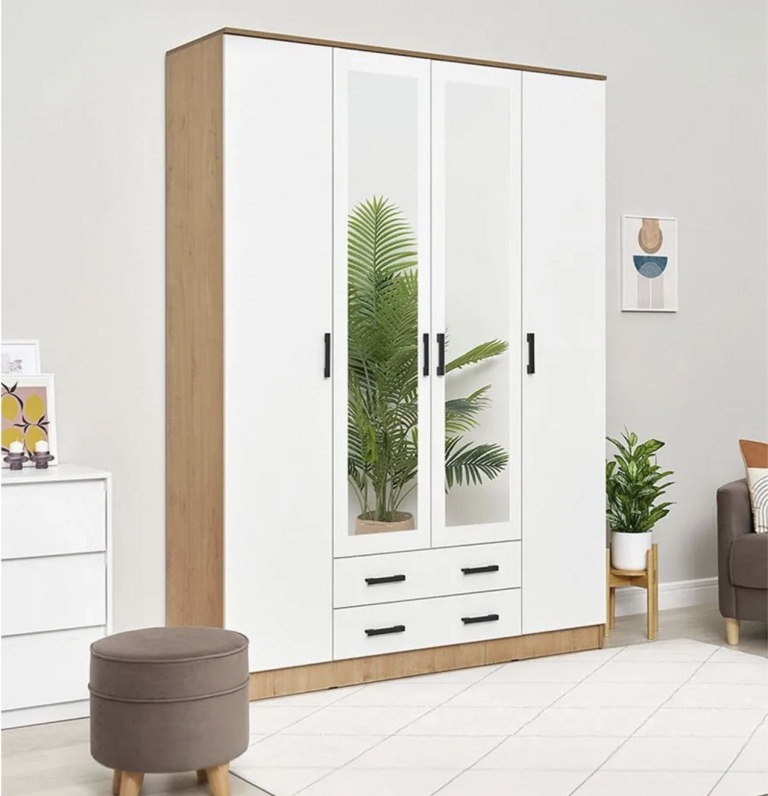 Шкаф Квадро дуб вотан/белый гладкий