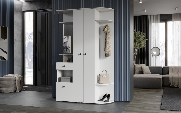 Прихожая Виза Белый гладкий