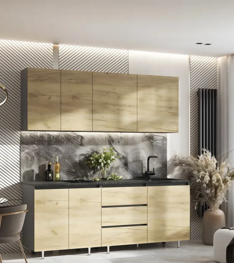 Кухня Челси 2 метра дуб/графит