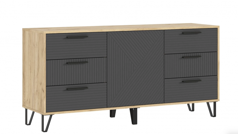 Комод Флэш Графит 1500